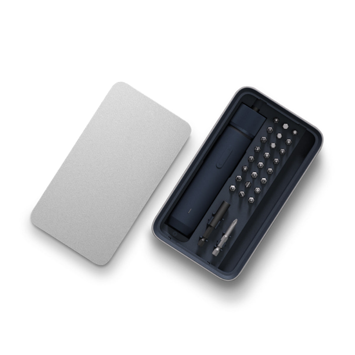Moderne elektrische schroevendraaier en gereedschapsset