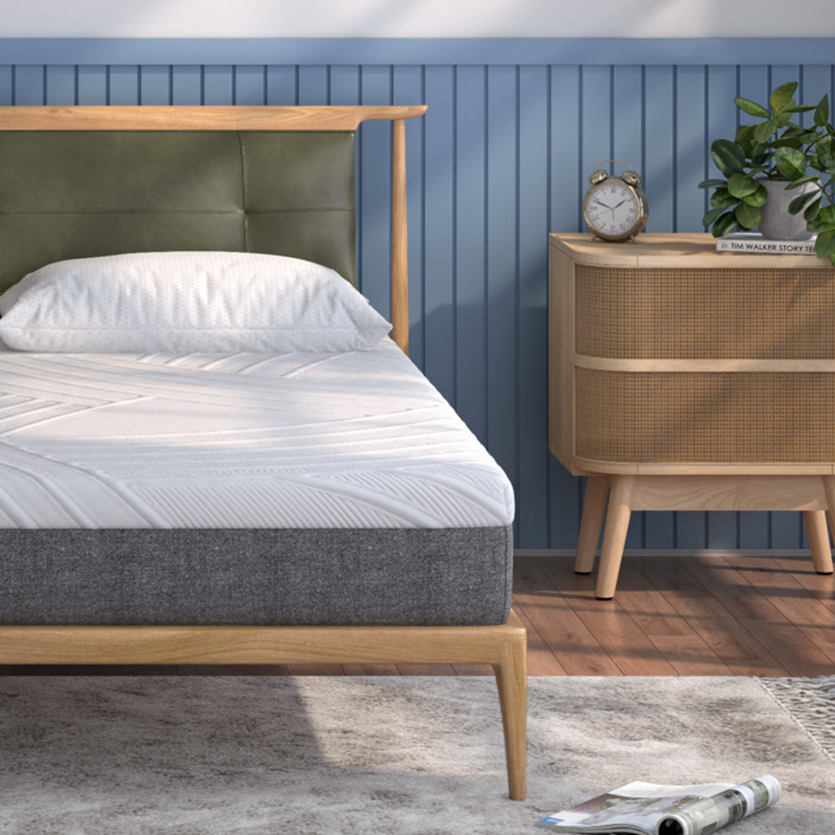 Full-size traagschuim-gelmatras