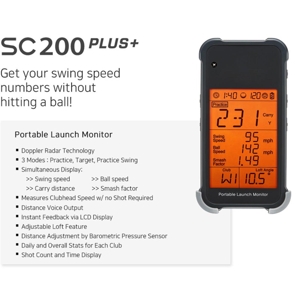 Tragbarer Golf-Launch-Monitor