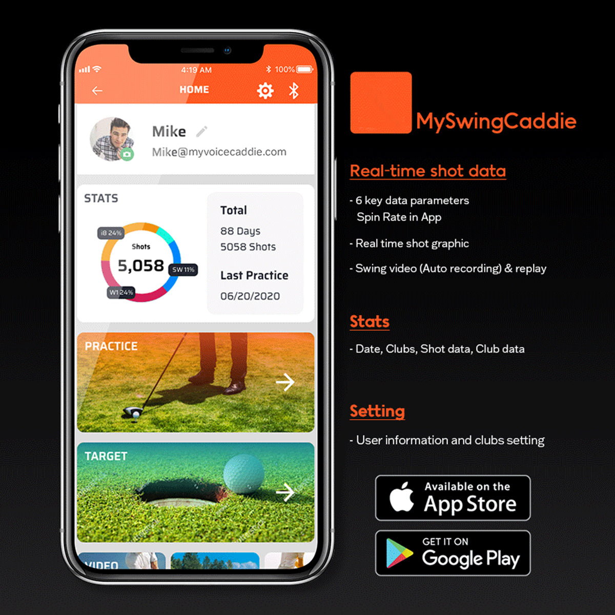 Tragbarer Golf-Launch-Monitor PRO