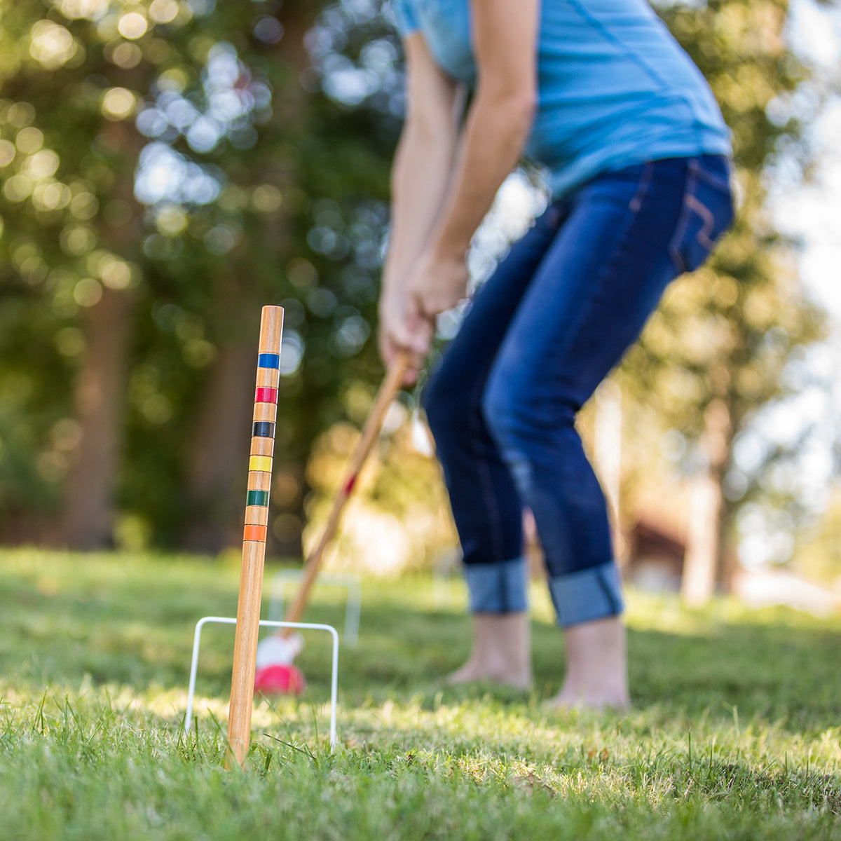 Juego de croquet para 6 jugadores