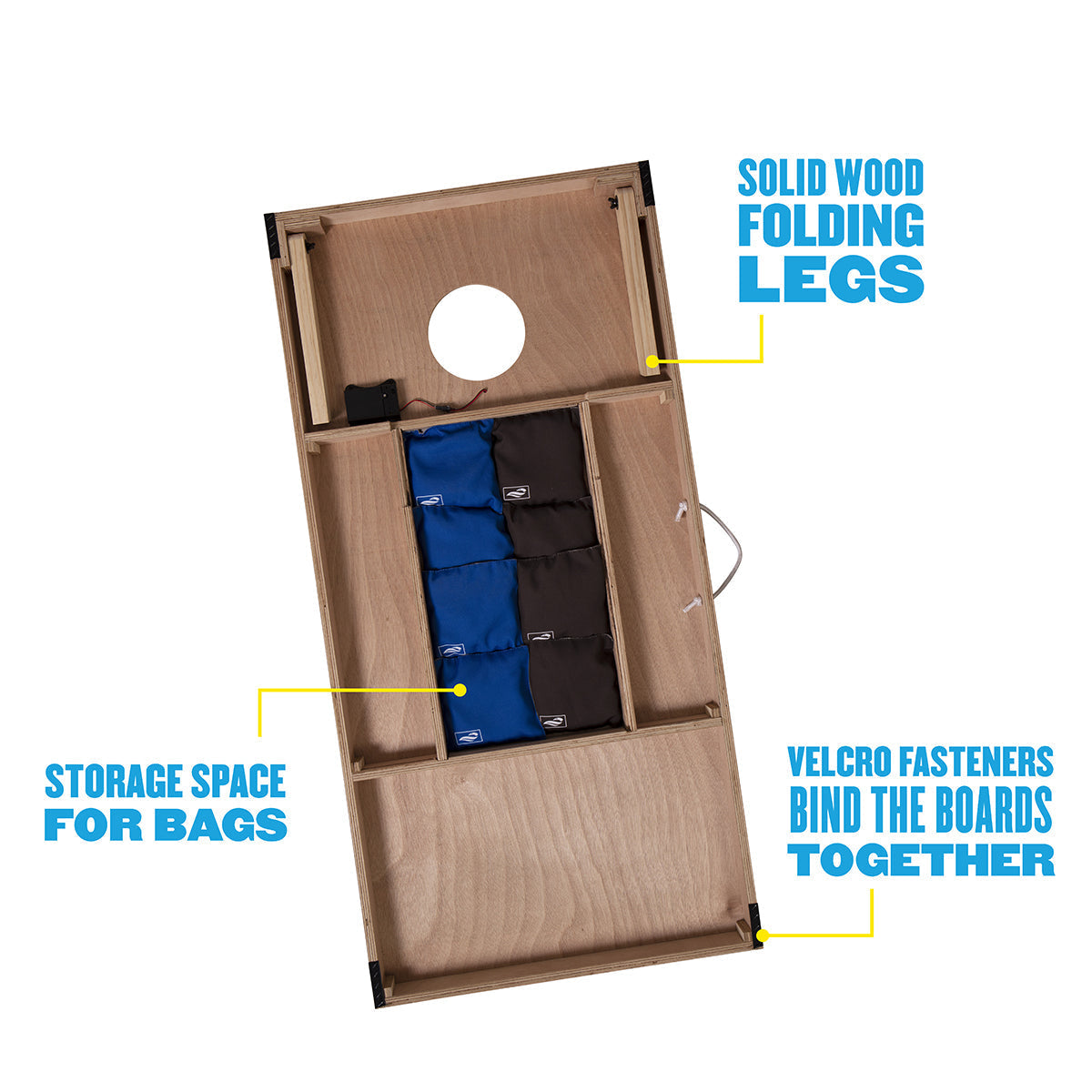 LED-Holz-Cornhole-Set