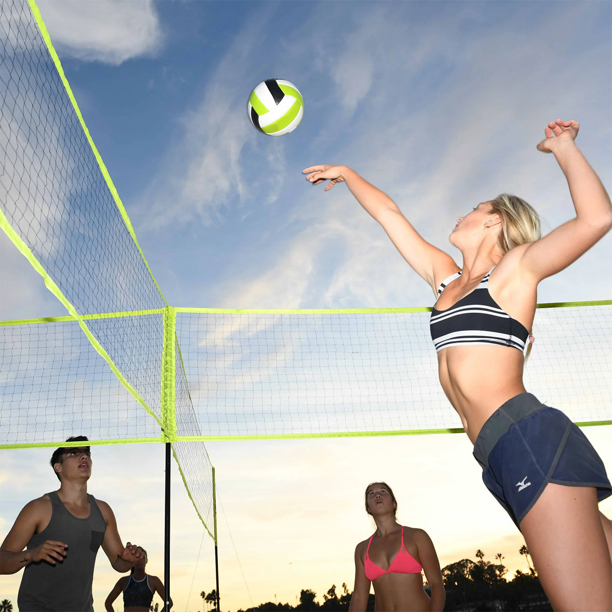 Combo de voleibol y bádminton 4-Square