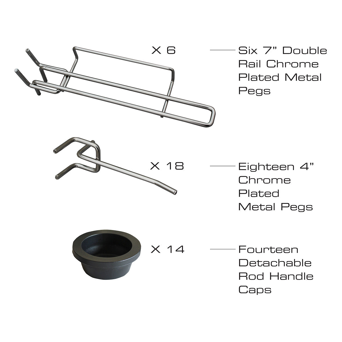 Modular 14 Fishing Rod Rack and Tackle Organizer