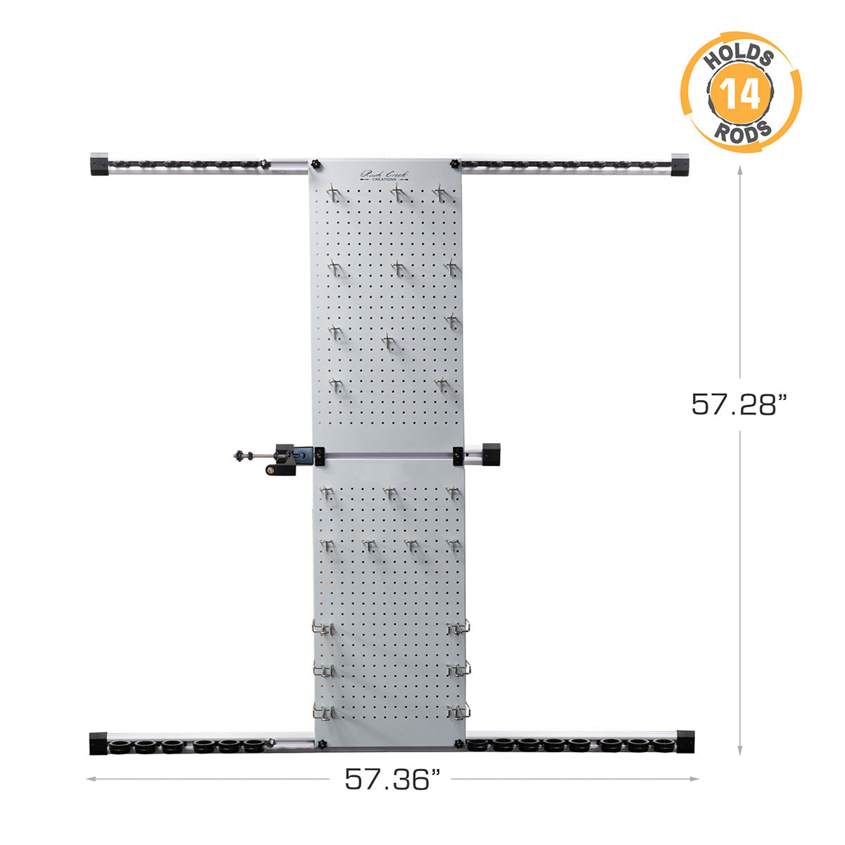 Modular 14 Fishing Rod Rack and Tackle Organizer