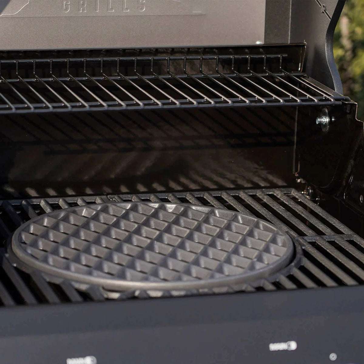 Parrilla de hierro fundido con diseño de diamante para asador inteligente de infrarrojos