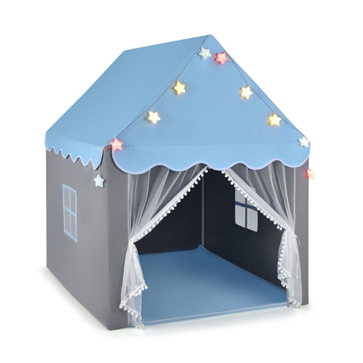 Kids Playhouse Tent with Star String Lights