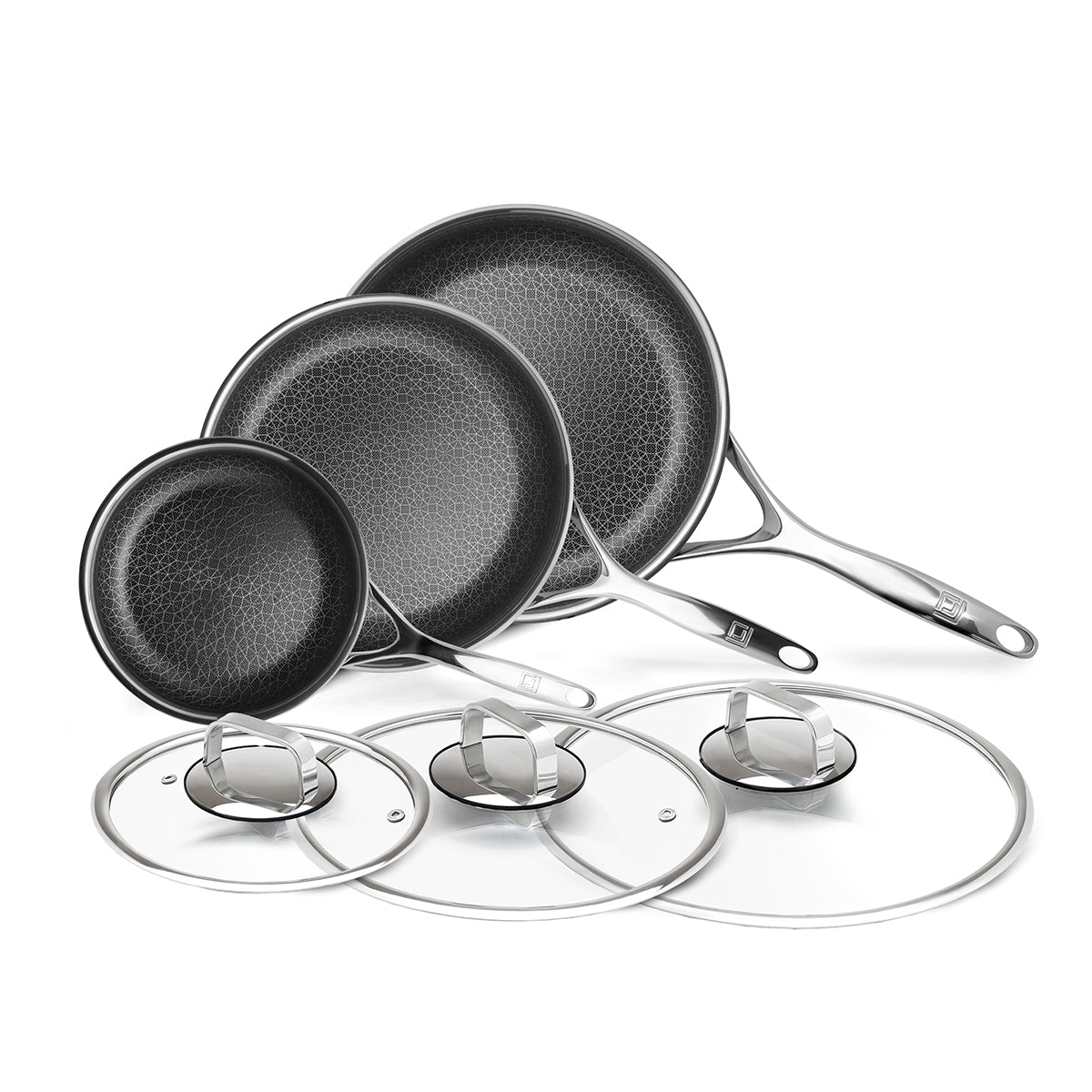6-Piece Stainless Hybrid Nonstick Cookware Set