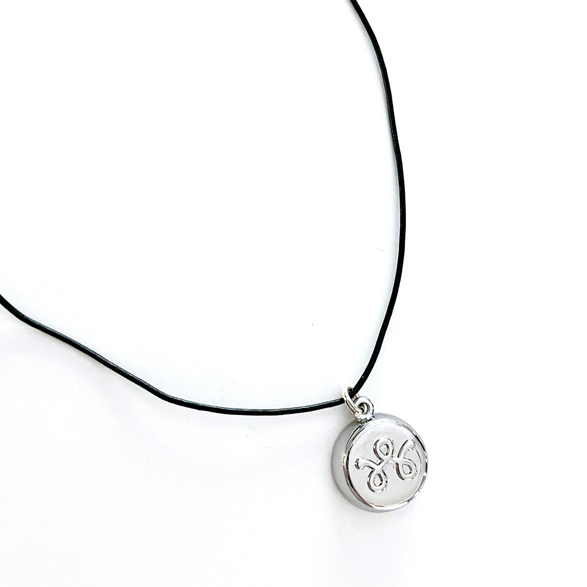 Veiligheidszilveren leren ketting