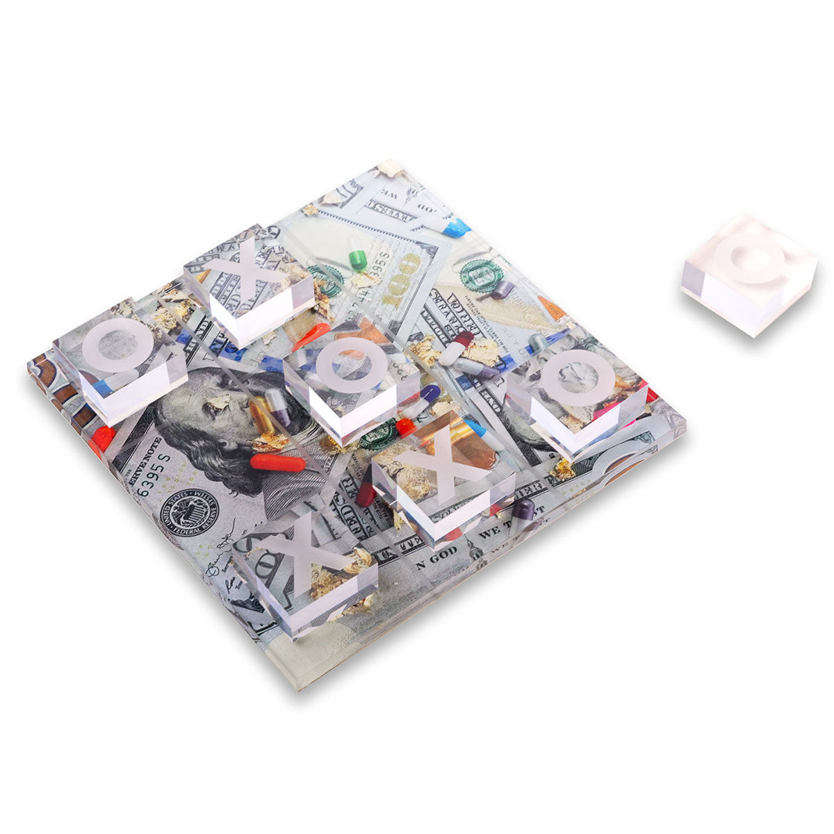 Juego de tres en raya de acrílico