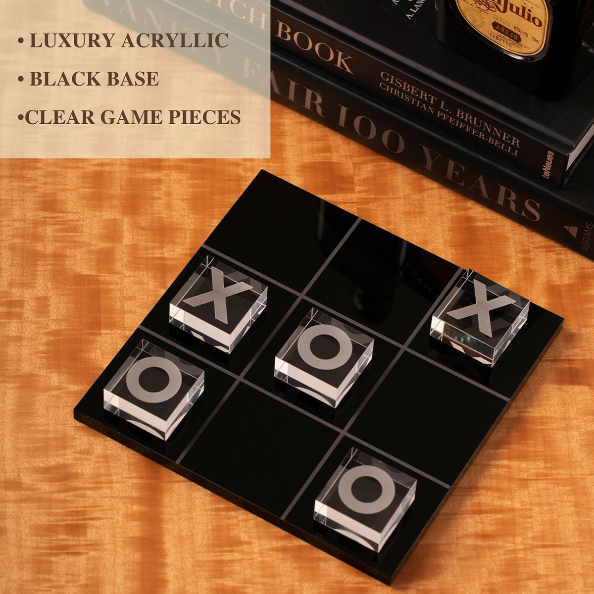 Juego de tres en raya de acrílico
