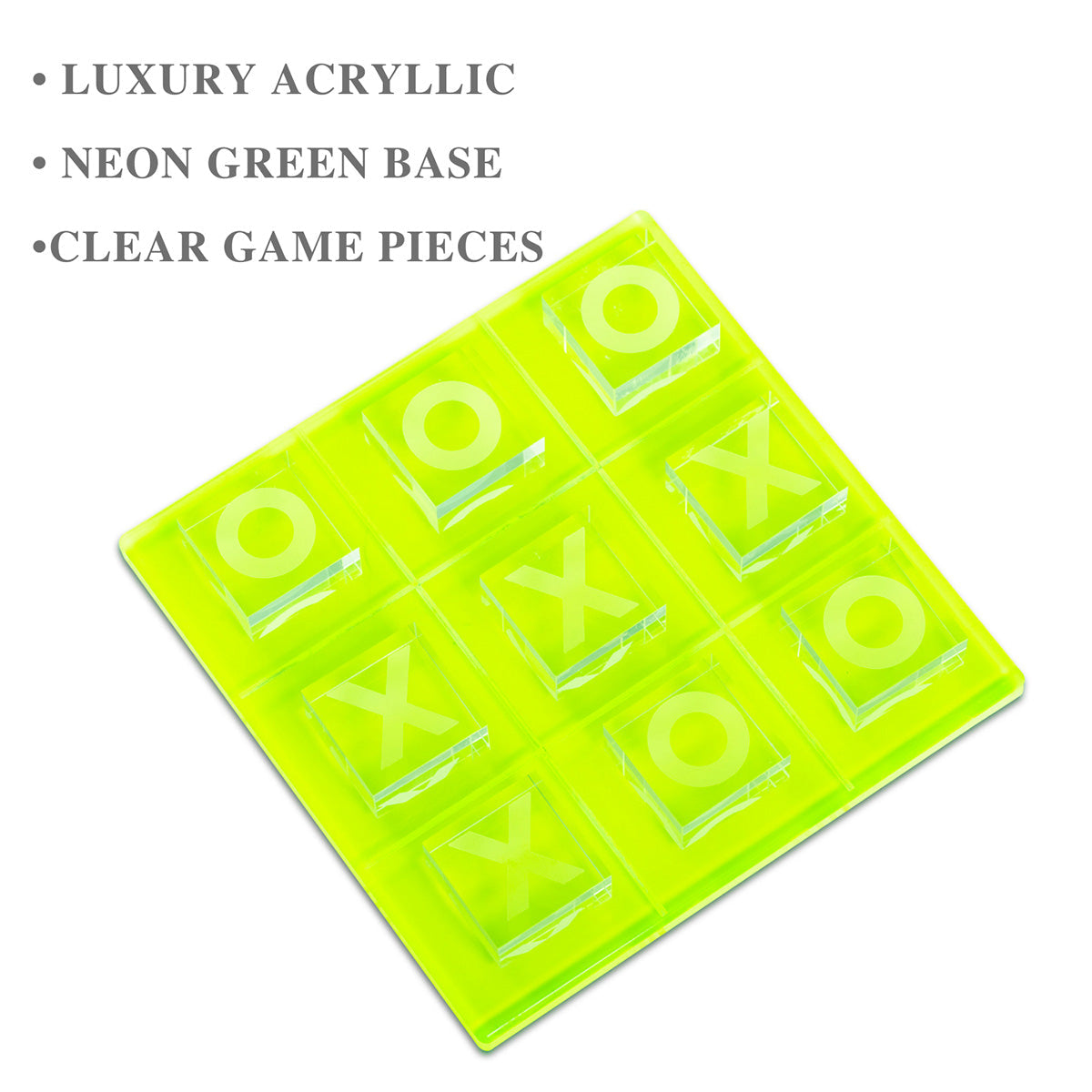 Juego de tres en raya de acrílico