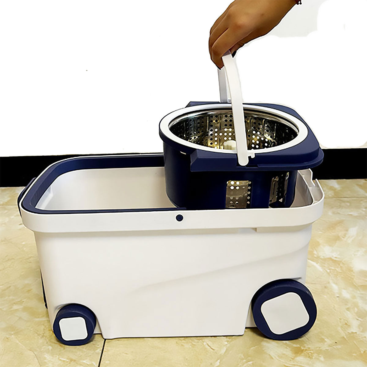 Set de mopa giratoria y cubo