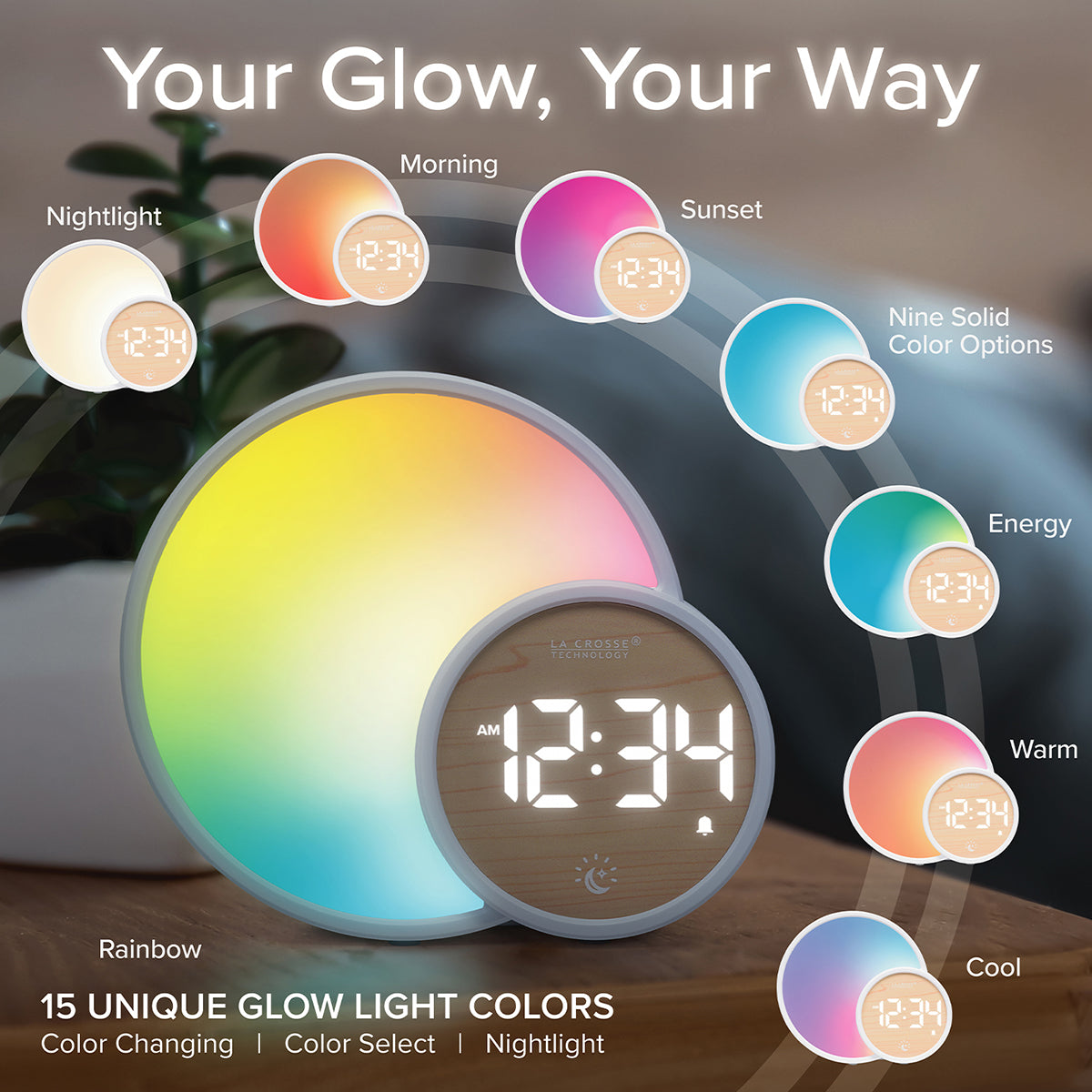 Digital Alarm Clock with Glow Light