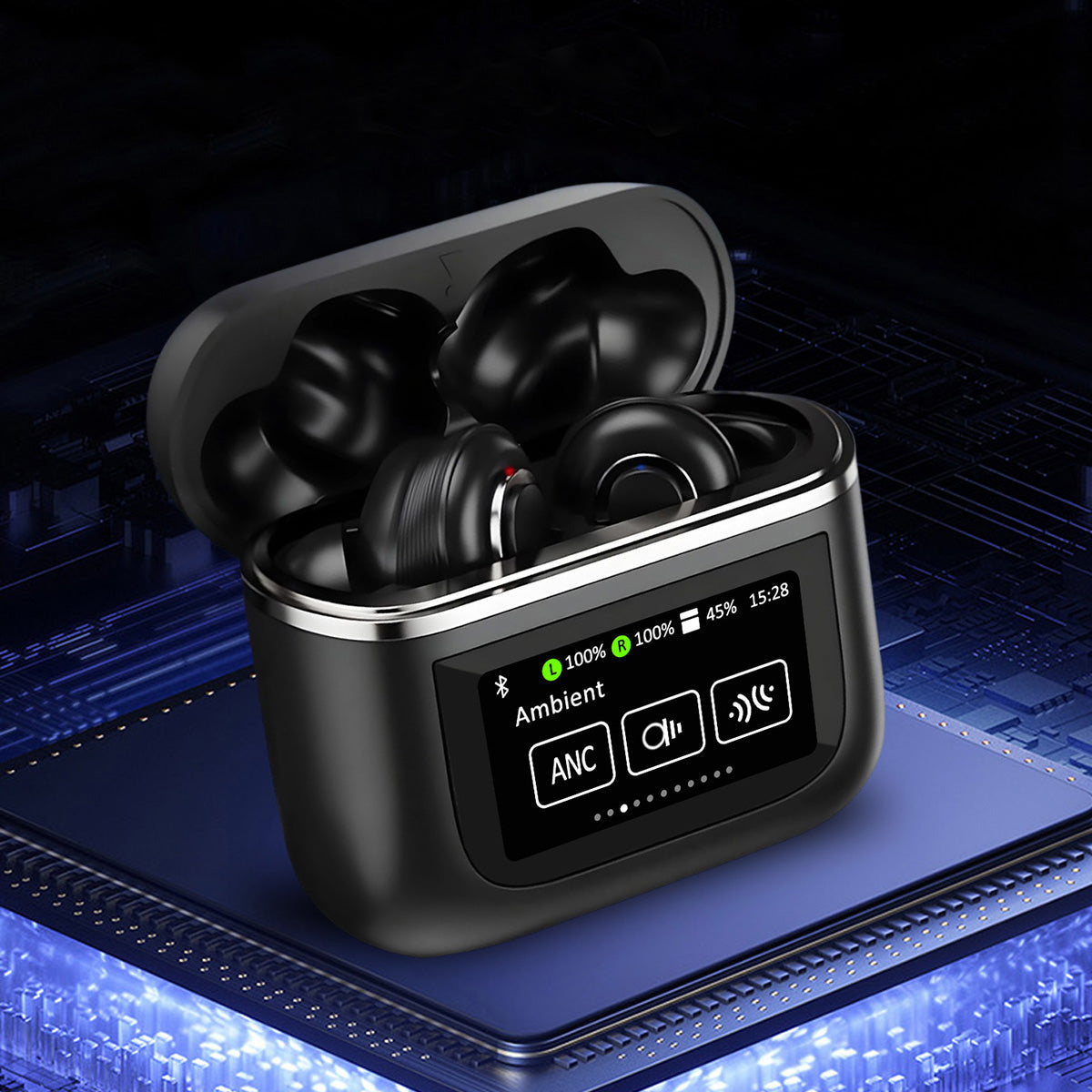 Auriculares inalámbricos con estuche inteligente de pantalla táctil