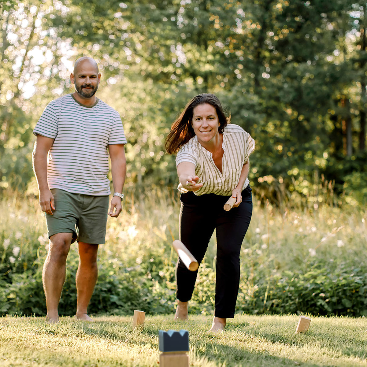 Juego de Kubb de madera