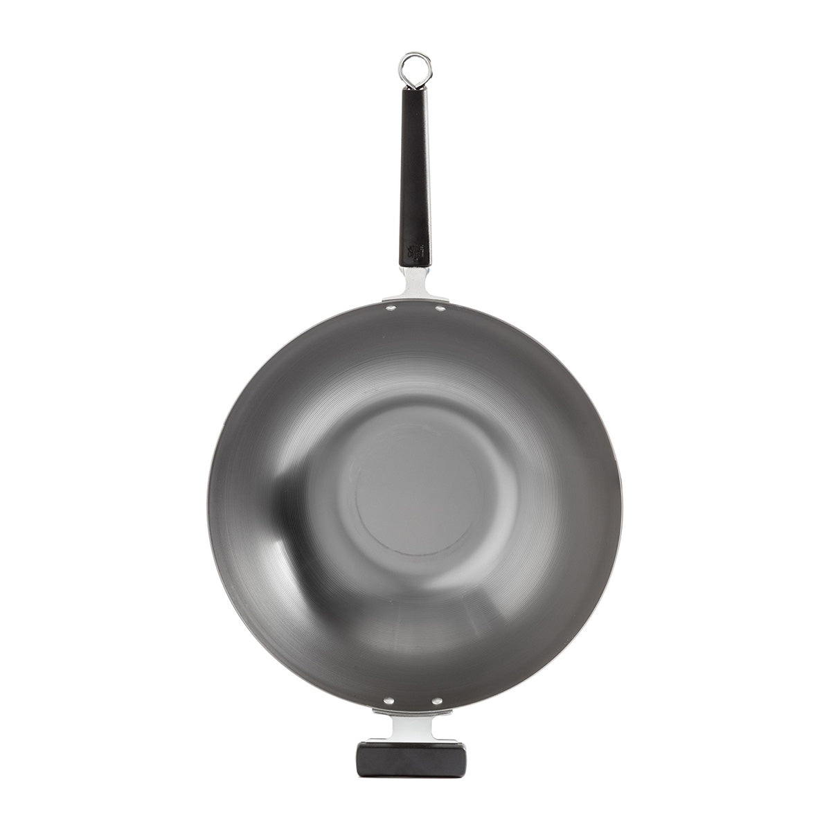 Professionele 14-inch wok van koolstofstaal met platte bodem