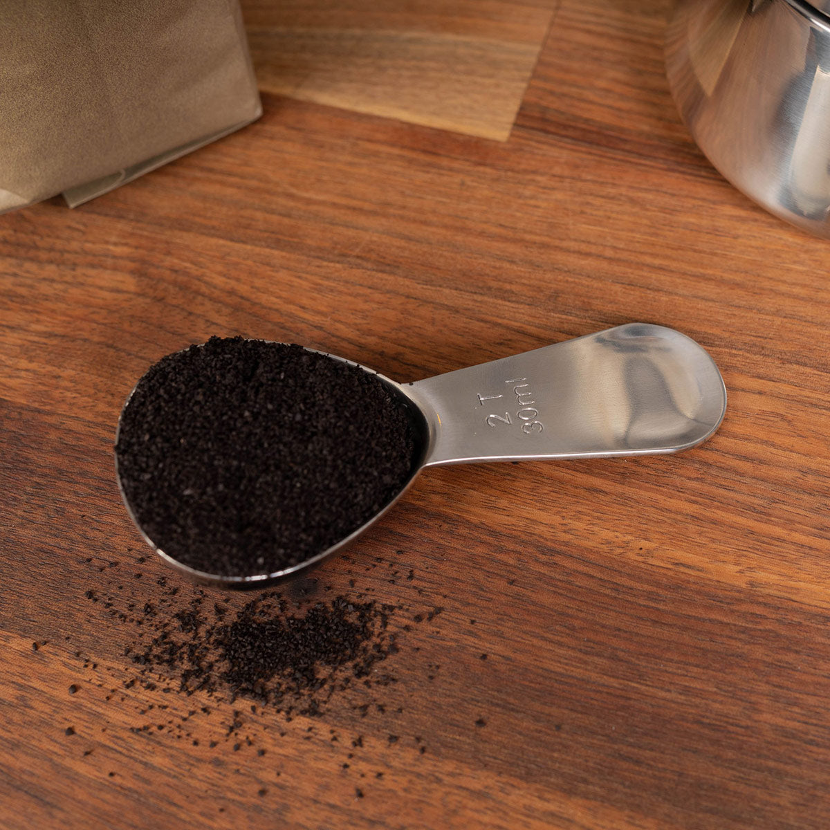 Juego de cafetera espresso de acero inoxidable de 500 mL y cuchara