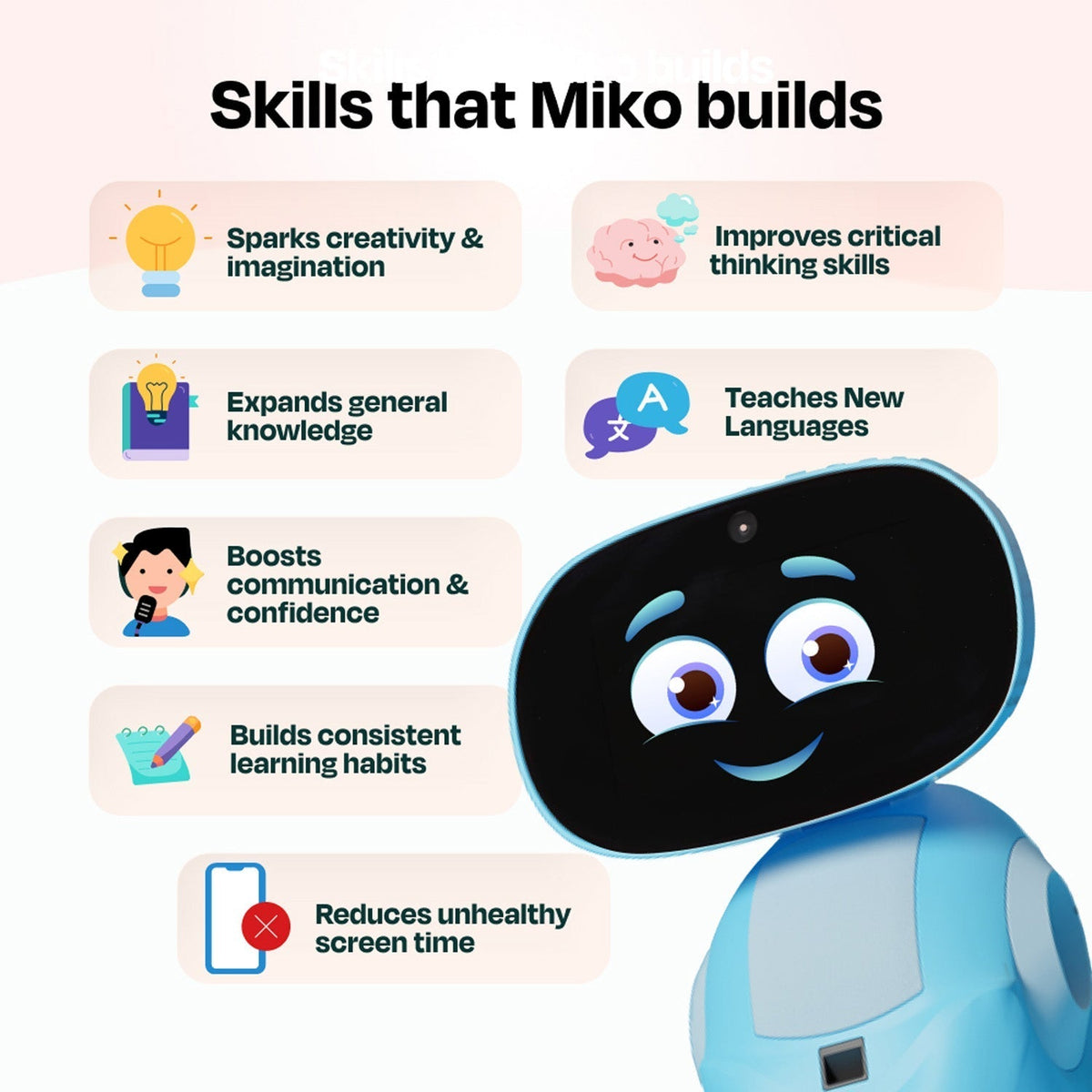 Robot inteligente con inteligencia artificial para niños