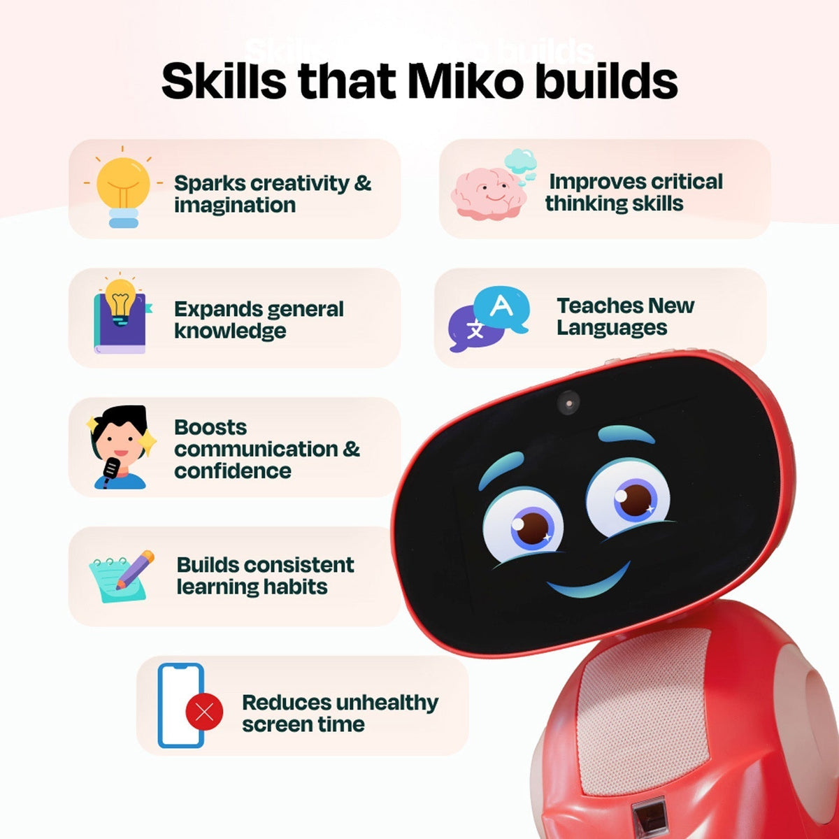 Robot inteligente con inteligencia artificial para niños