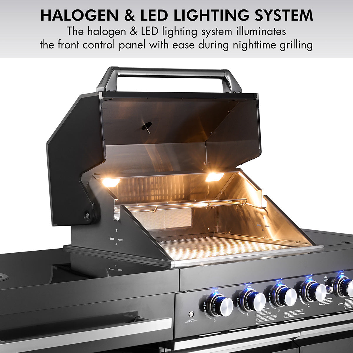 Black Stainless Steel Outdoor Grill Island
