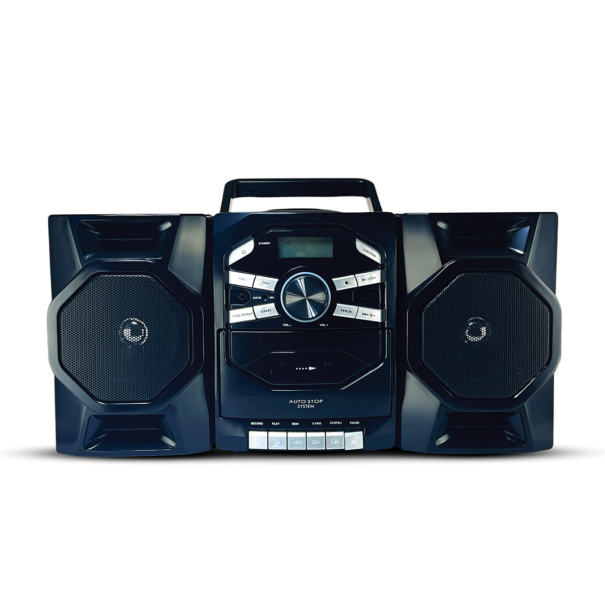 Draagbare CD- en cassettespeler-boombox