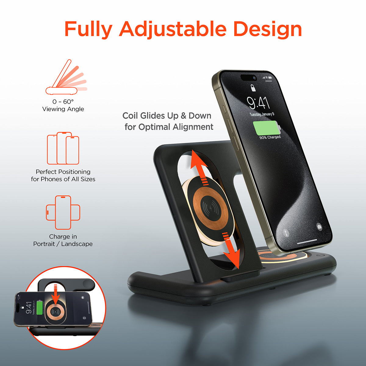 4-in-1 opvouwbaar Apple-laadstation