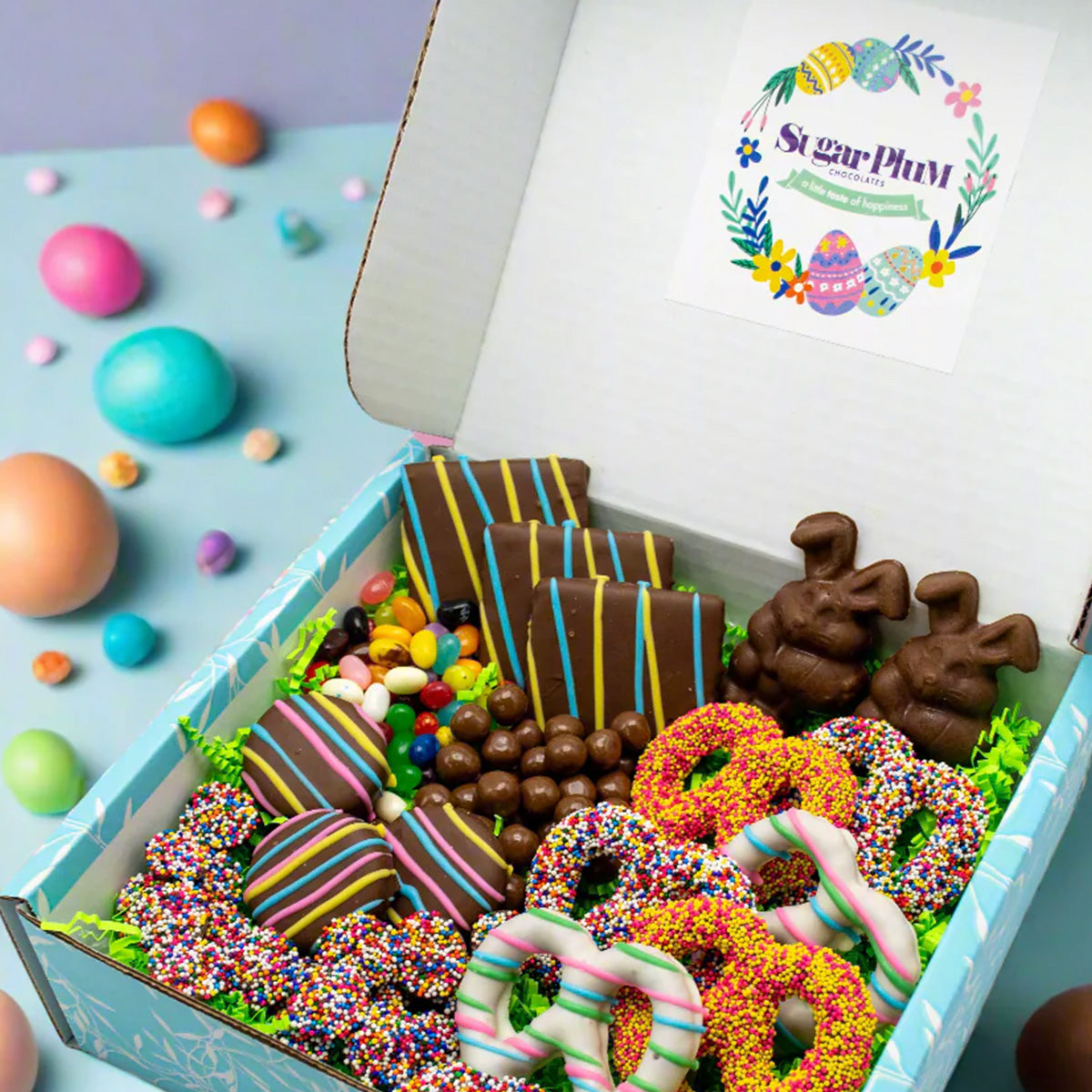 Colección de chocolates y dulces de Pascua Sugar Plum