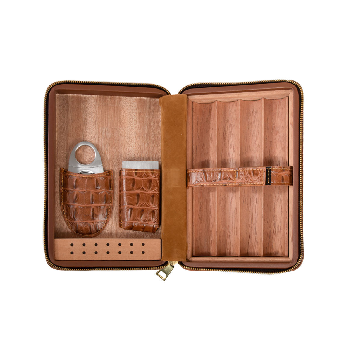 Estuche de viaje para cigarros Cain Croc de Brouk & Co