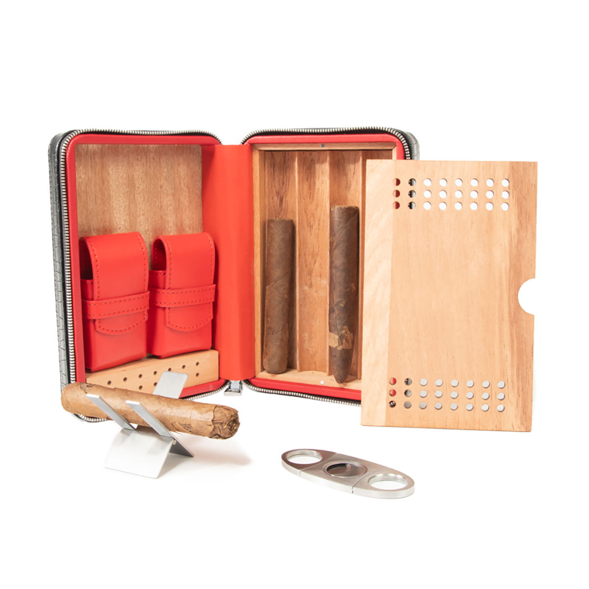 Brouk & Co Devon Croc Zigarren-Reiseetui