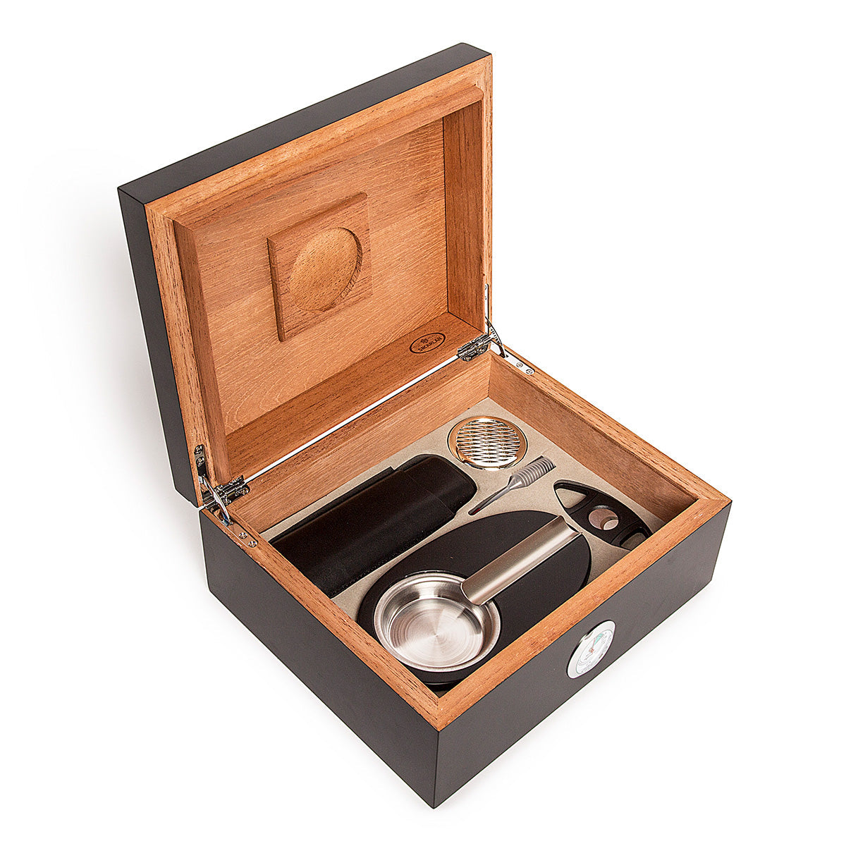 Brouk & Co. Zigarren-Humidor-Geschenkset in Mattschwarz