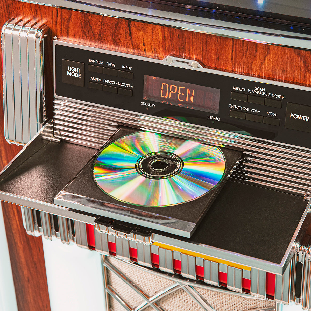 Full-Size CD and Bluetooth Jukebox with Stand