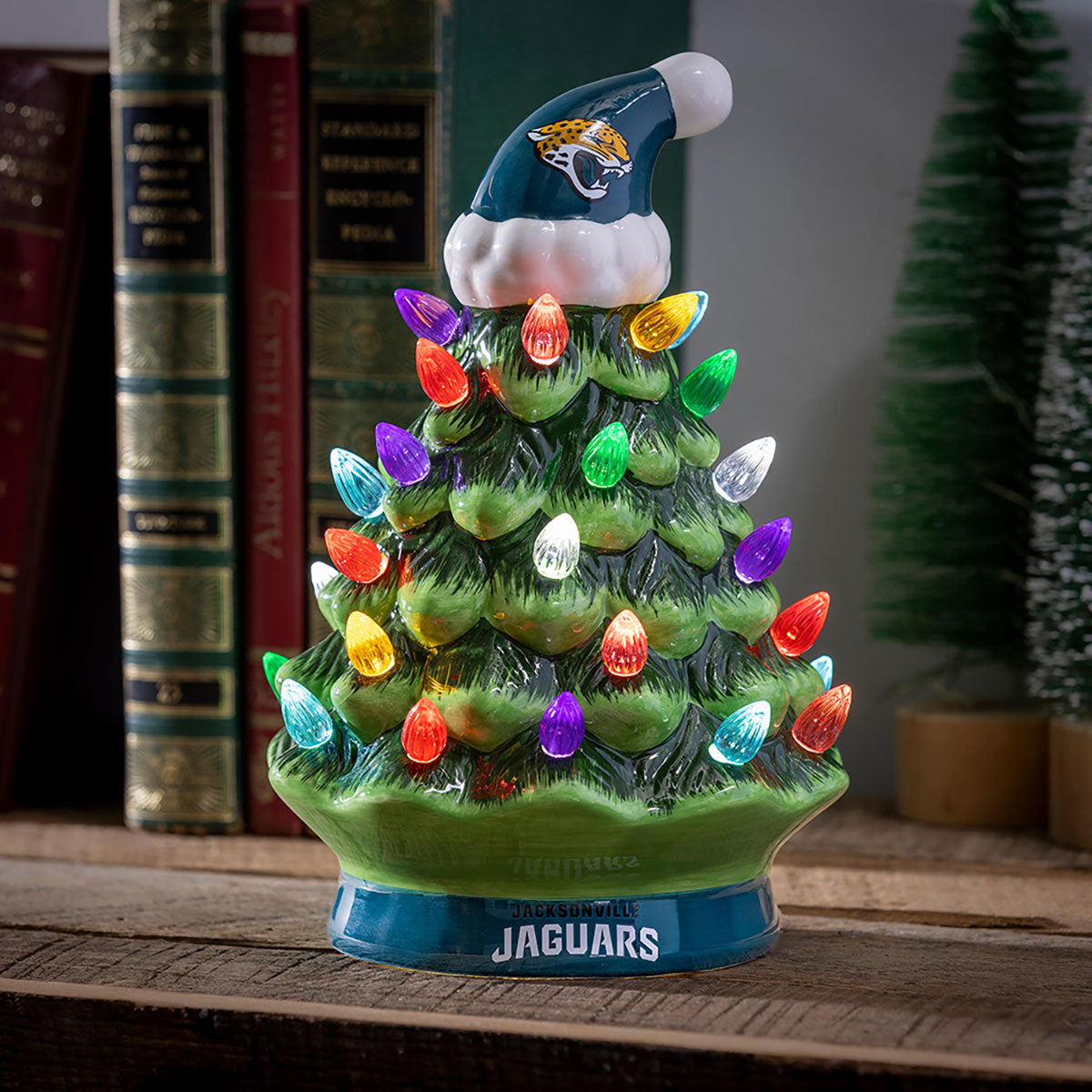 8-Inch LED Ceramic Christmas Tree Tabletop Decoration