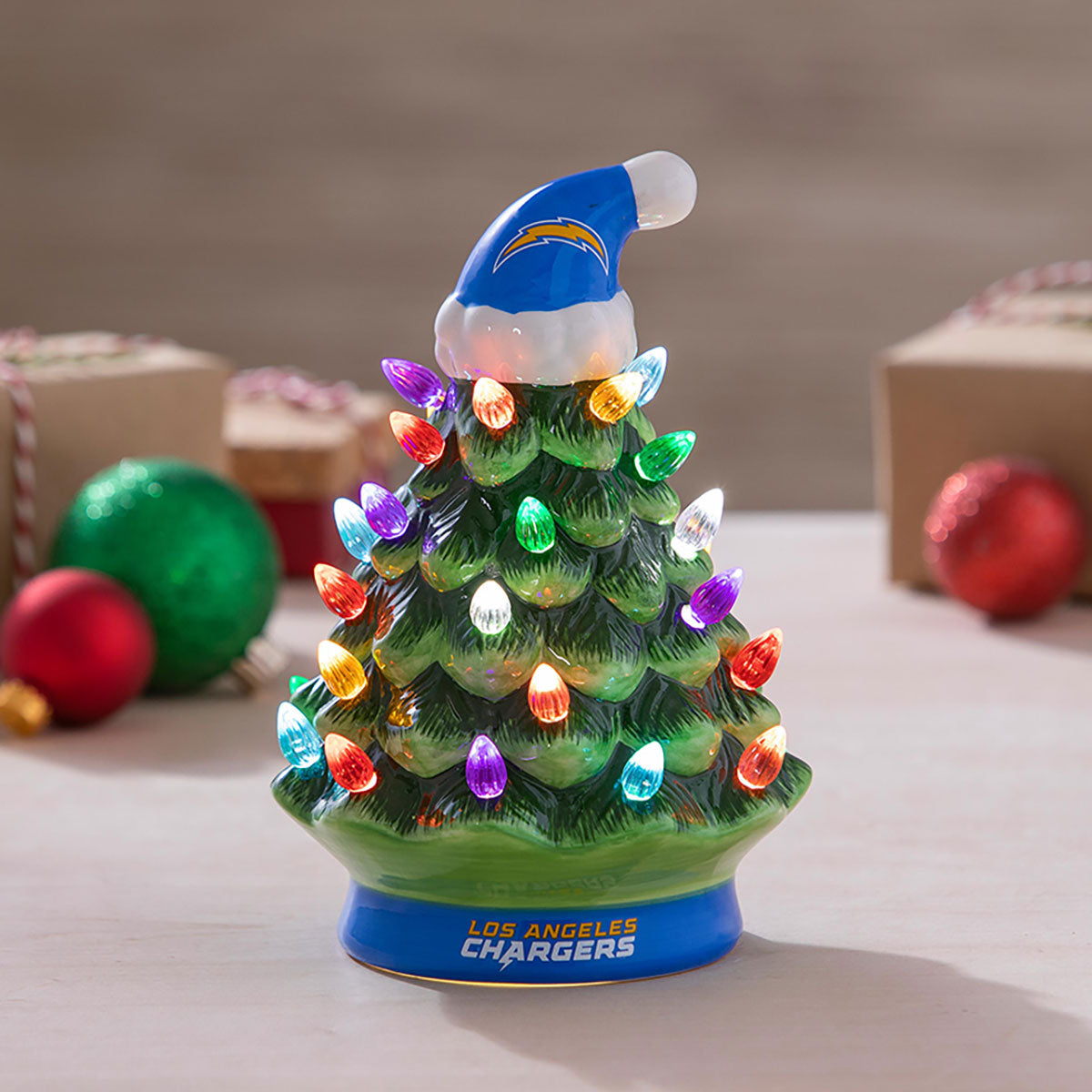 8-Inch LED Ceramic Christmas Tree Tabletop Decoration