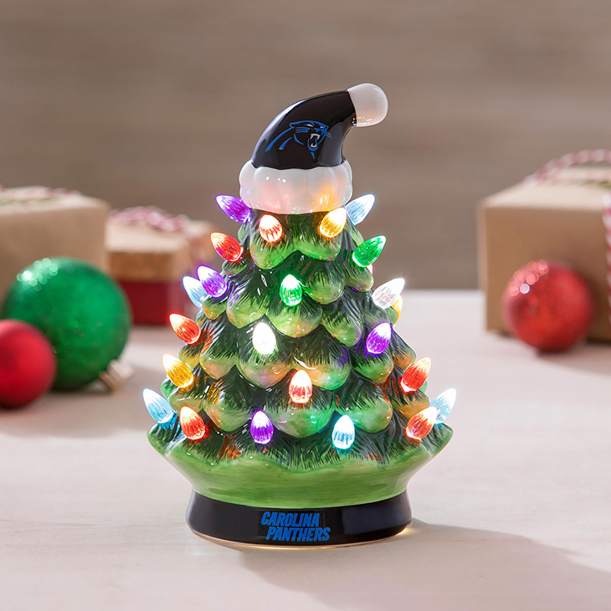 8-Inch LED Ceramic Christmas Tree Tabletop Decoration