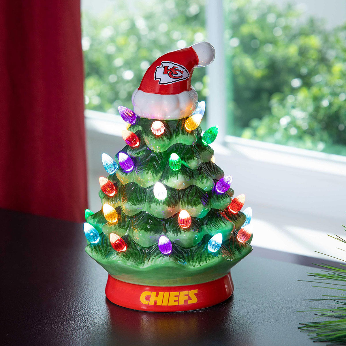 8-Inch LED Ceramic Christmas Tree Tabletop Decoration