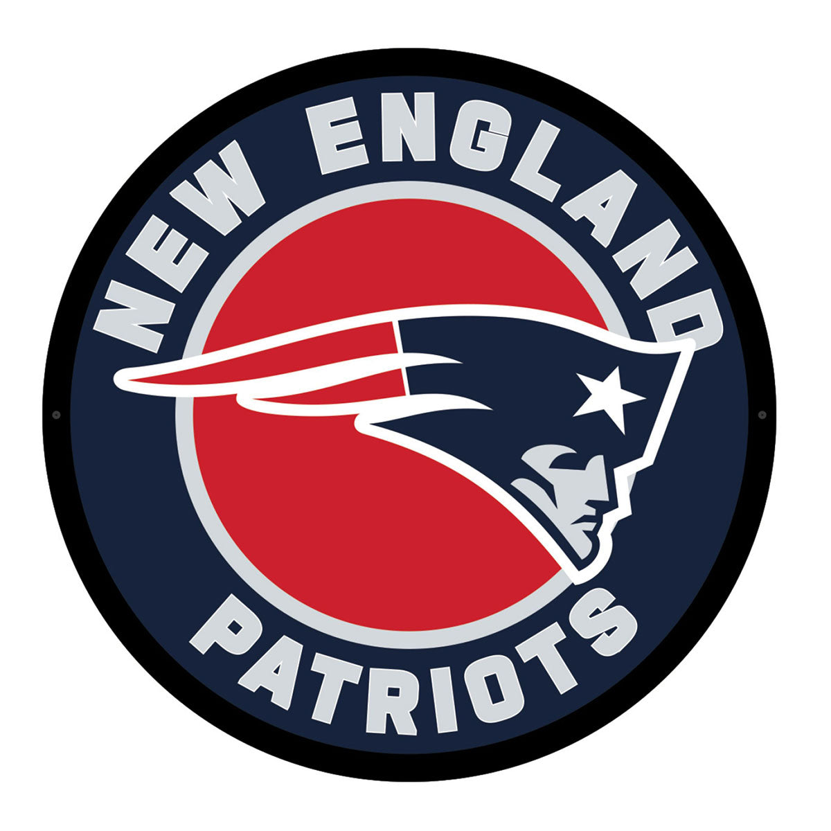 NFL Hintergrundbeleuchtetes, rundes Wand-Schild mit Vollkantenbeleuchtung