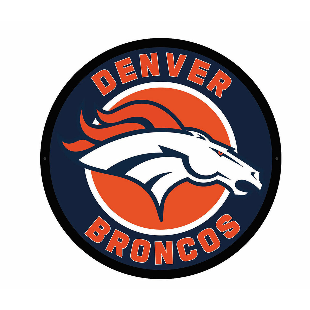 NFL Hintergrundbeleuchtetes, rundes Wand-Schild mit Vollkantenbeleuchtung