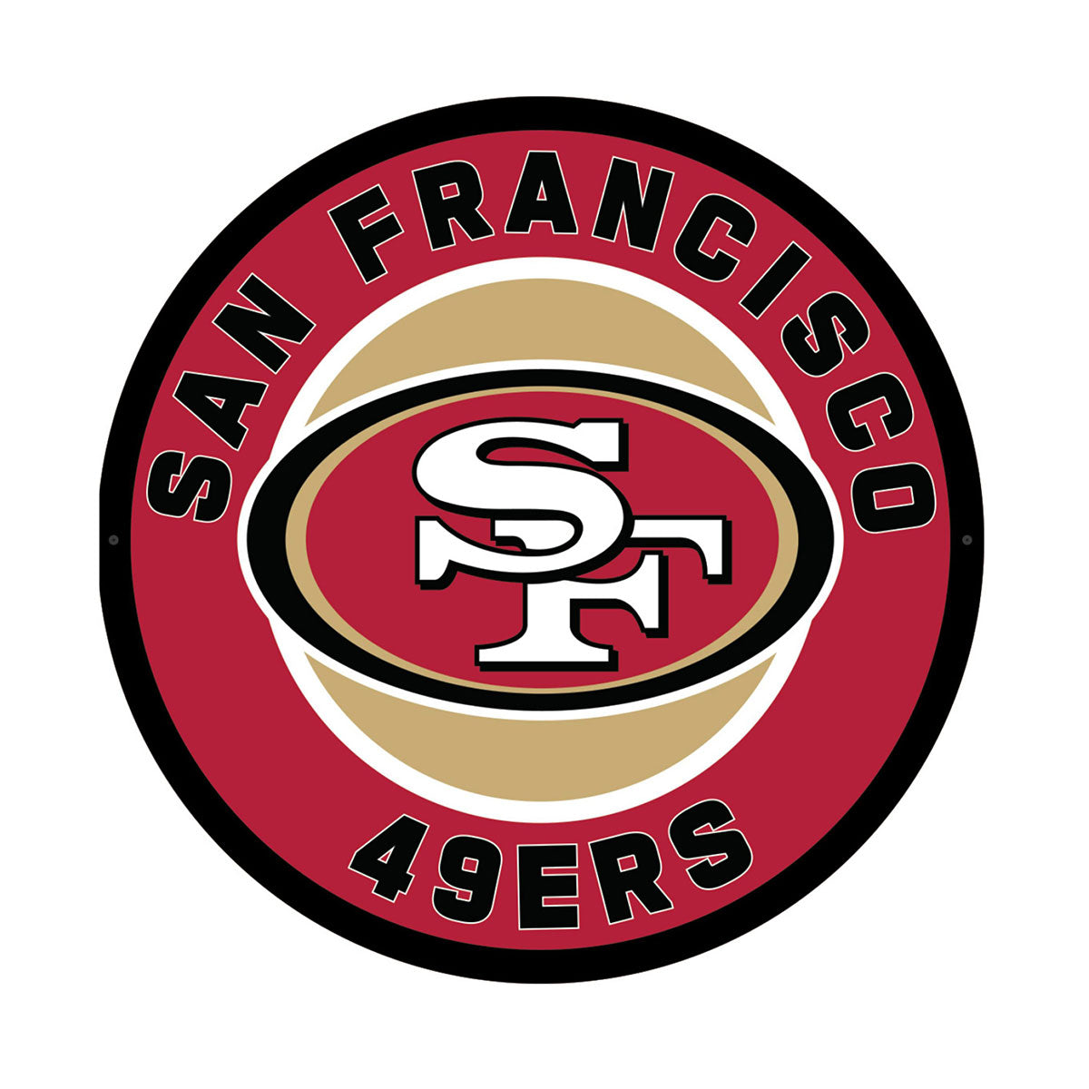 NFL Hintergrundbeleuchtetes, rundes Wand-Schild mit Vollkantenbeleuchtung