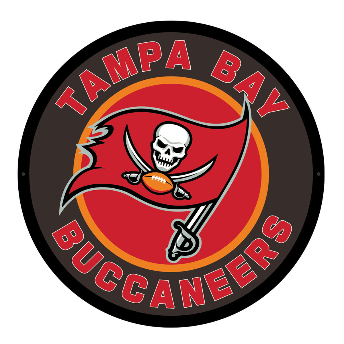 NFL Hintergrundbeleuchtetes, rundes Wand-Schild mit Vollkantenbeleuchtung