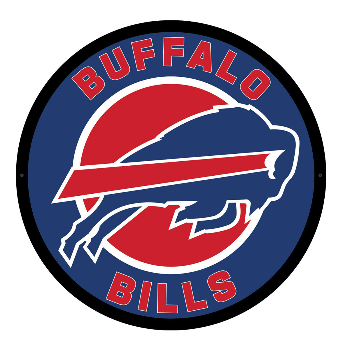 NFL Hintergrundbeleuchtetes, rundes Wand-Schild mit Vollkantenbeleuchtung