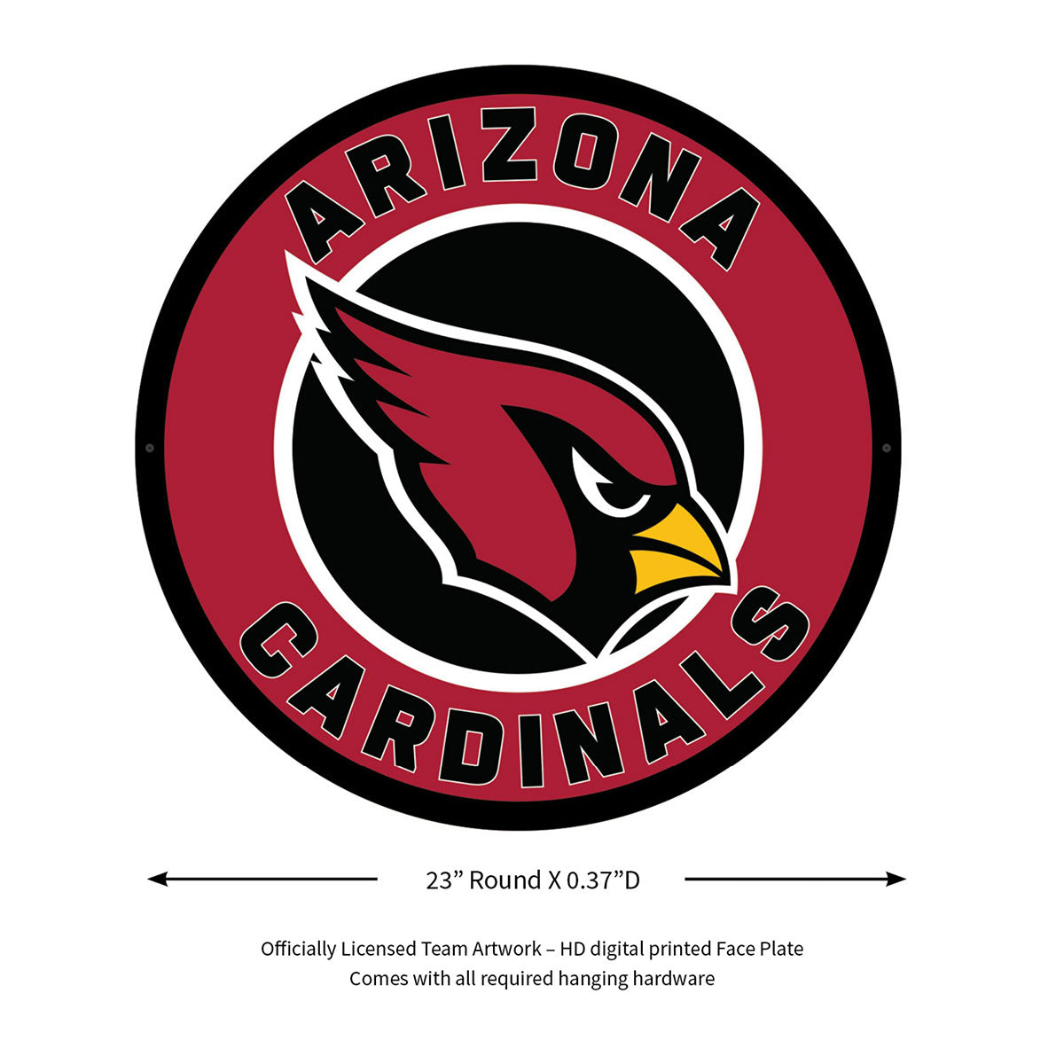NFL Hintergrundbeleuchtetes, rundes Wand-Schild mit Vollkantenbeleuchtung