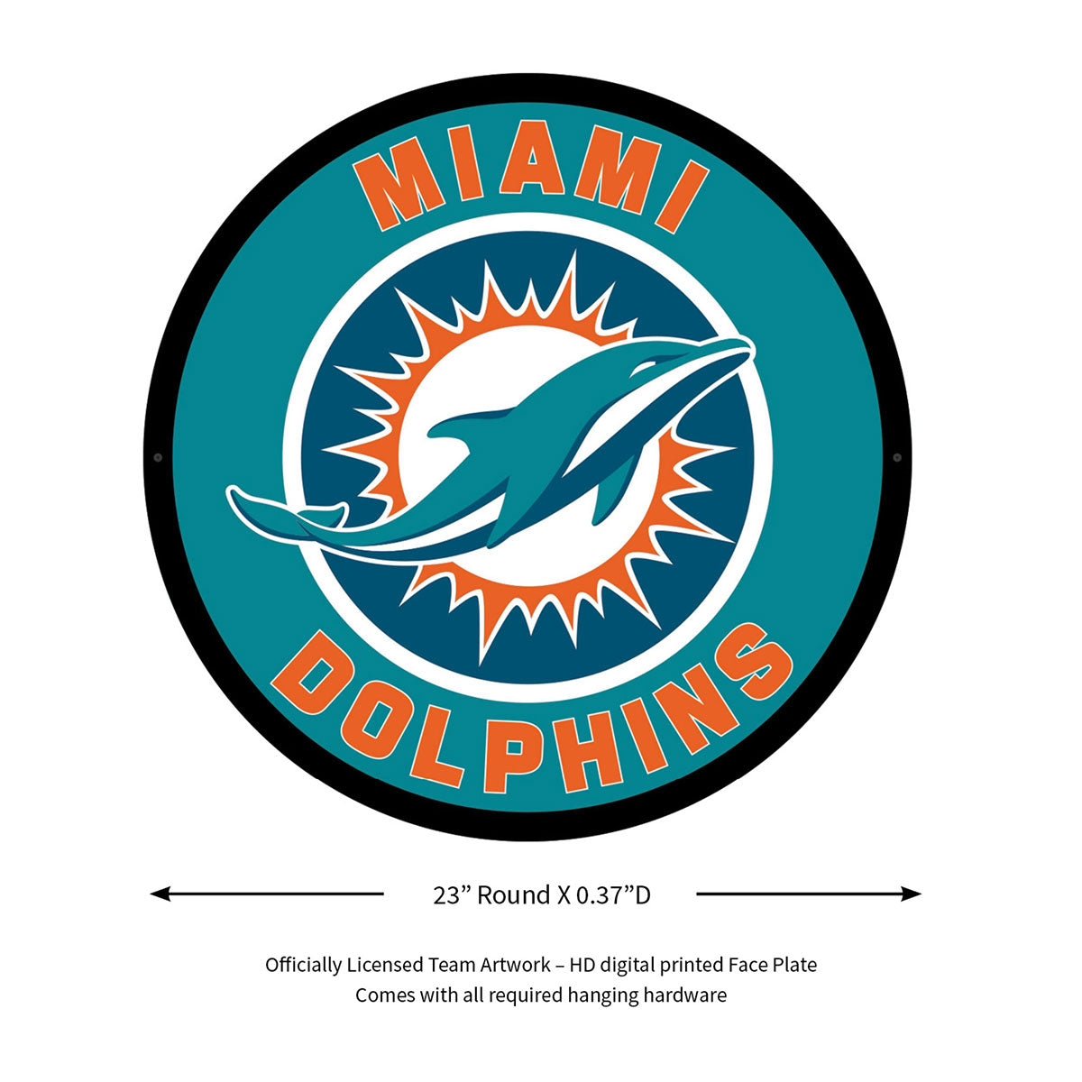 NFL Hintergrundbeleuchtetes, rundes Wand-Schild mit Vollkantenbeleuchtung