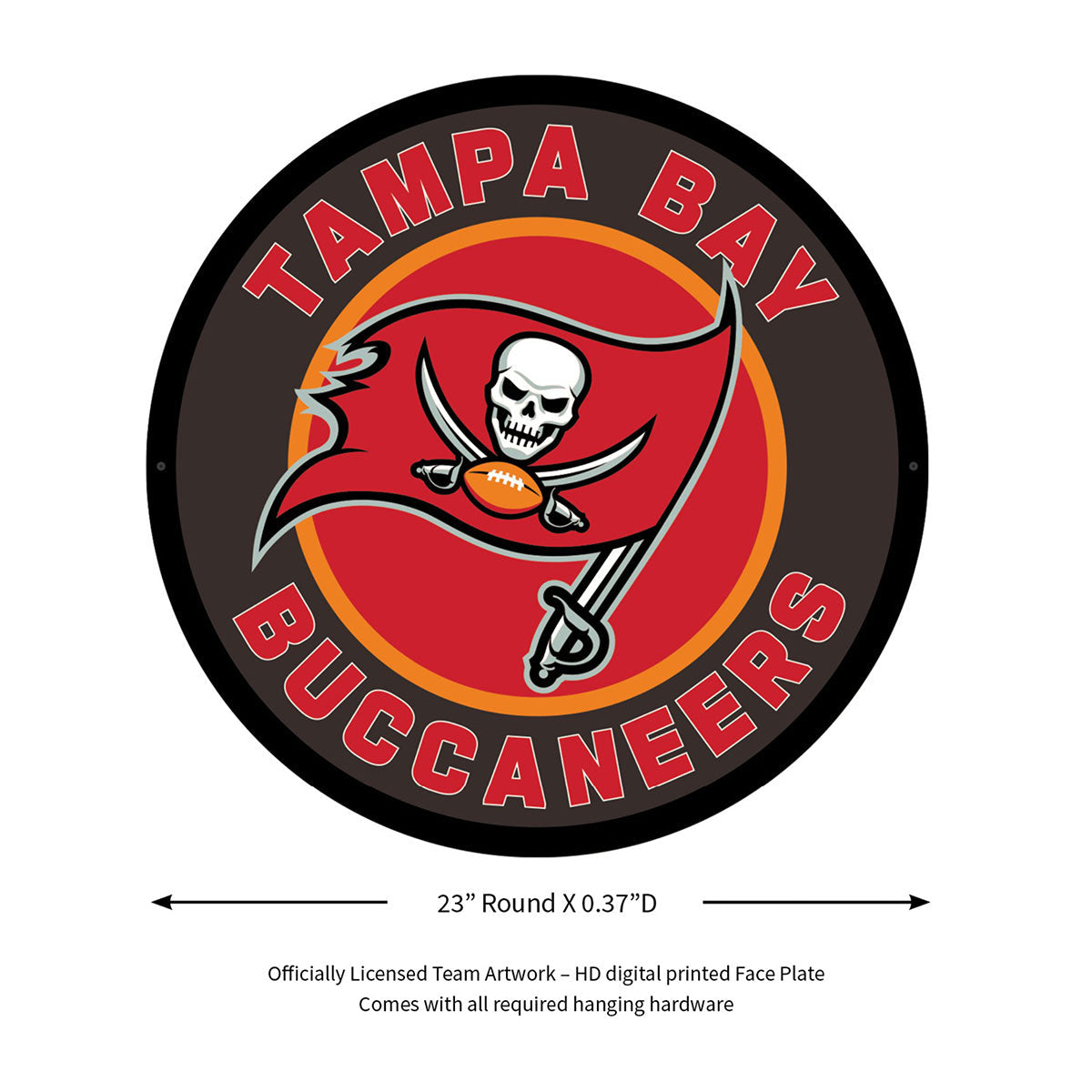 NFL Hintergrundbeleuchtetes, rundes Wand-Schild mit Vollkantenbeleuchtung