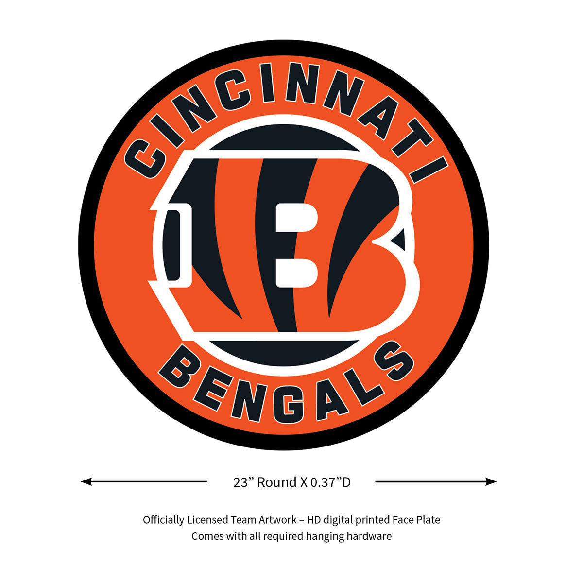 NFL Hintergrundbeleuchtetes, rundes Wand-Schild mit Vollkantenbeleuchtung