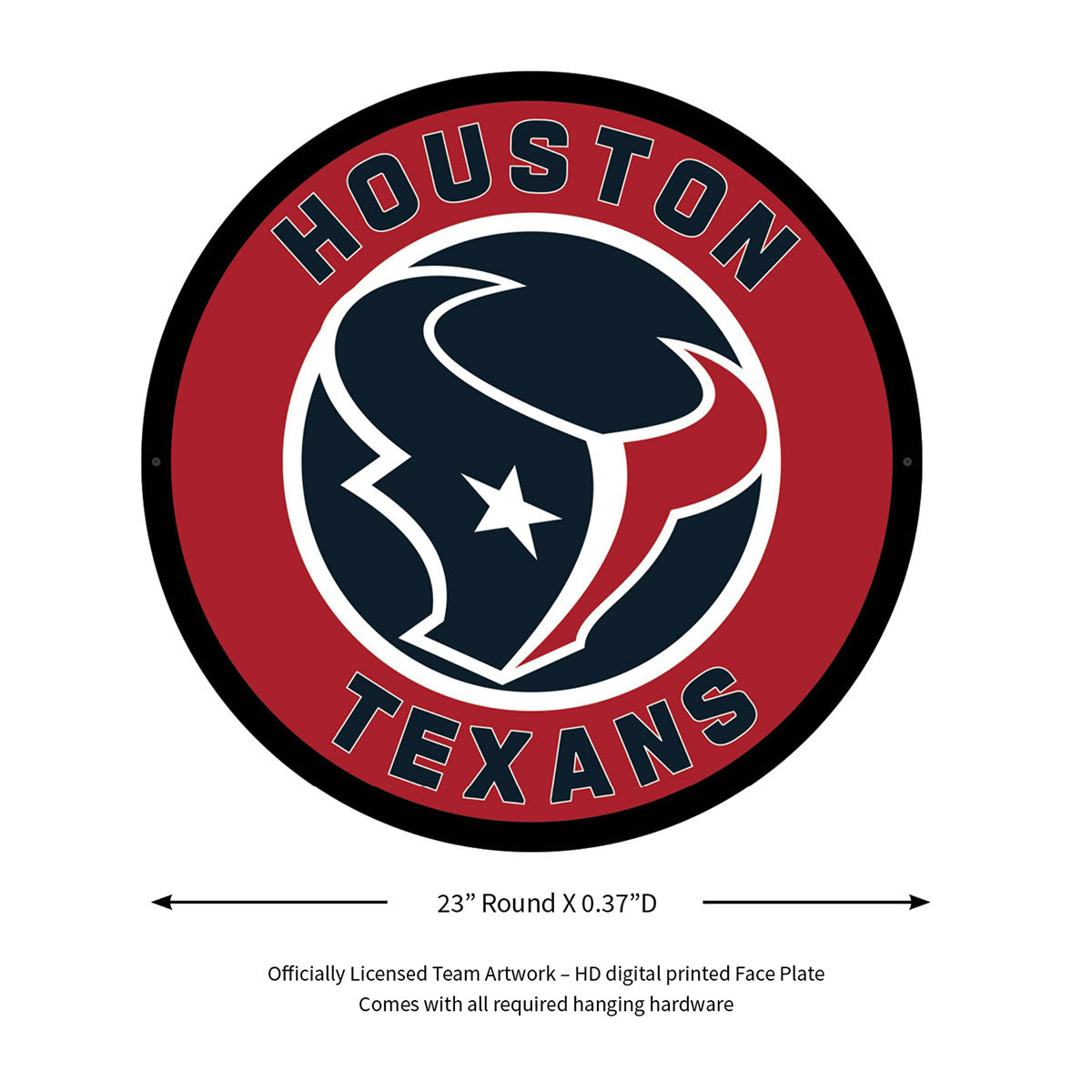 NFL Hintergrundbeleuchtetes, rundes Wand-Schild mit Vollkantenbeleuchtung