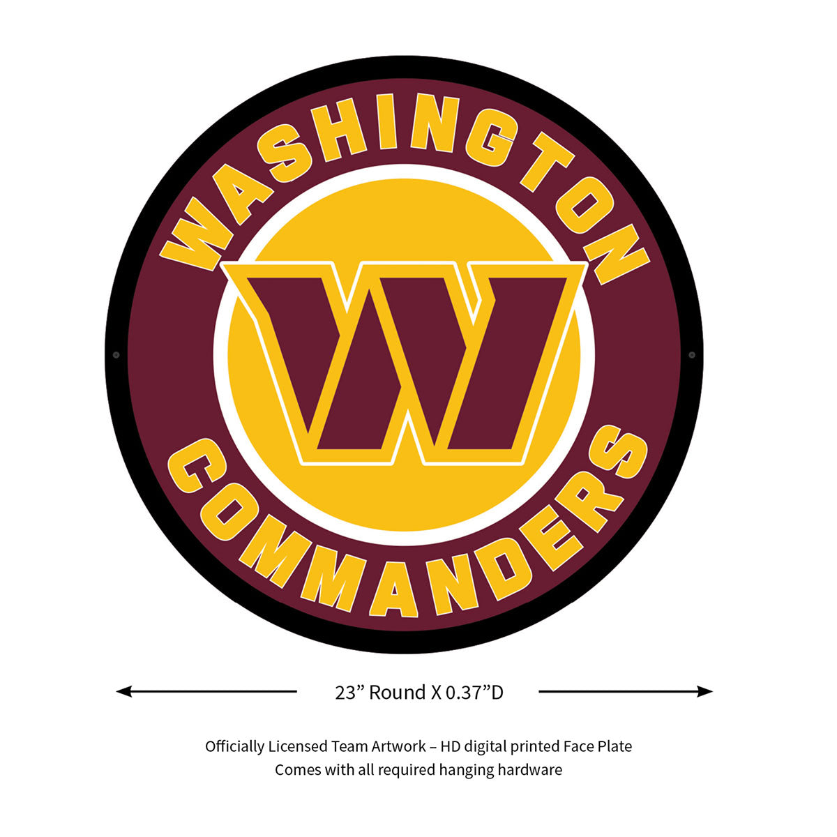 NFL Hintergrundbeleuchtetes, rundes Wand-Schild mit Vollkantenbeleuchtung