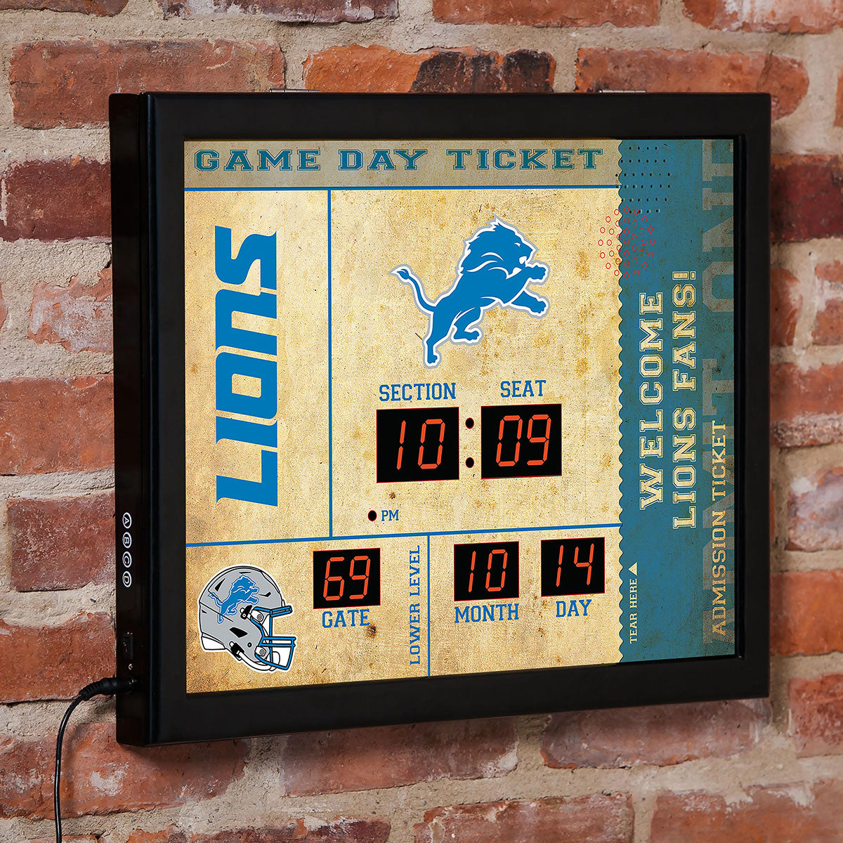 NFL Gameday Ticket Wandklok en Speaker