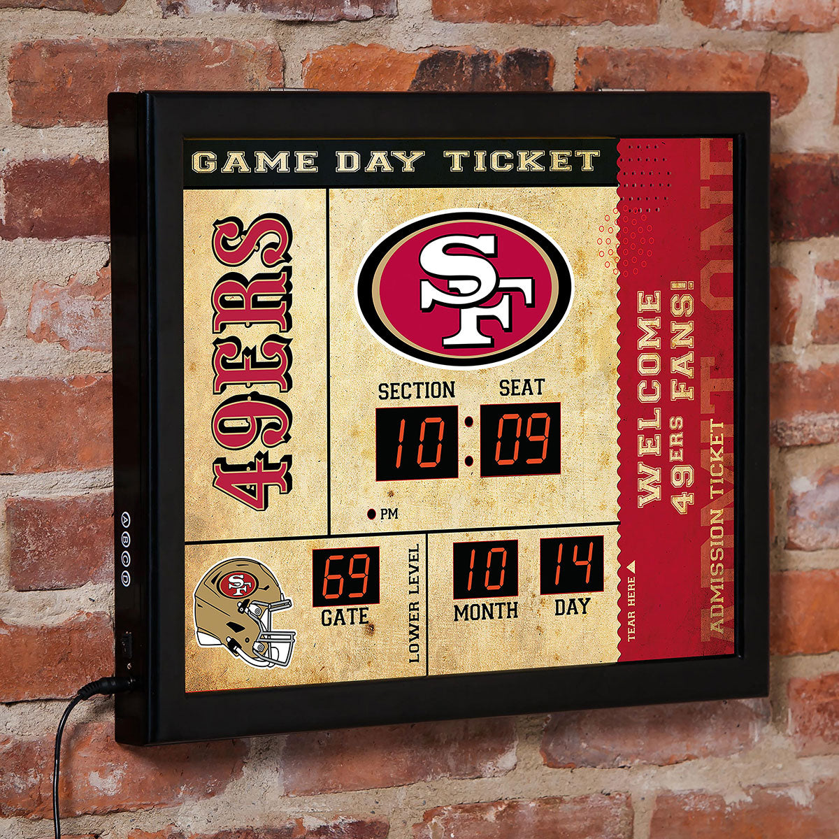 NFL Gameday Ticket Wandklok en Speaker