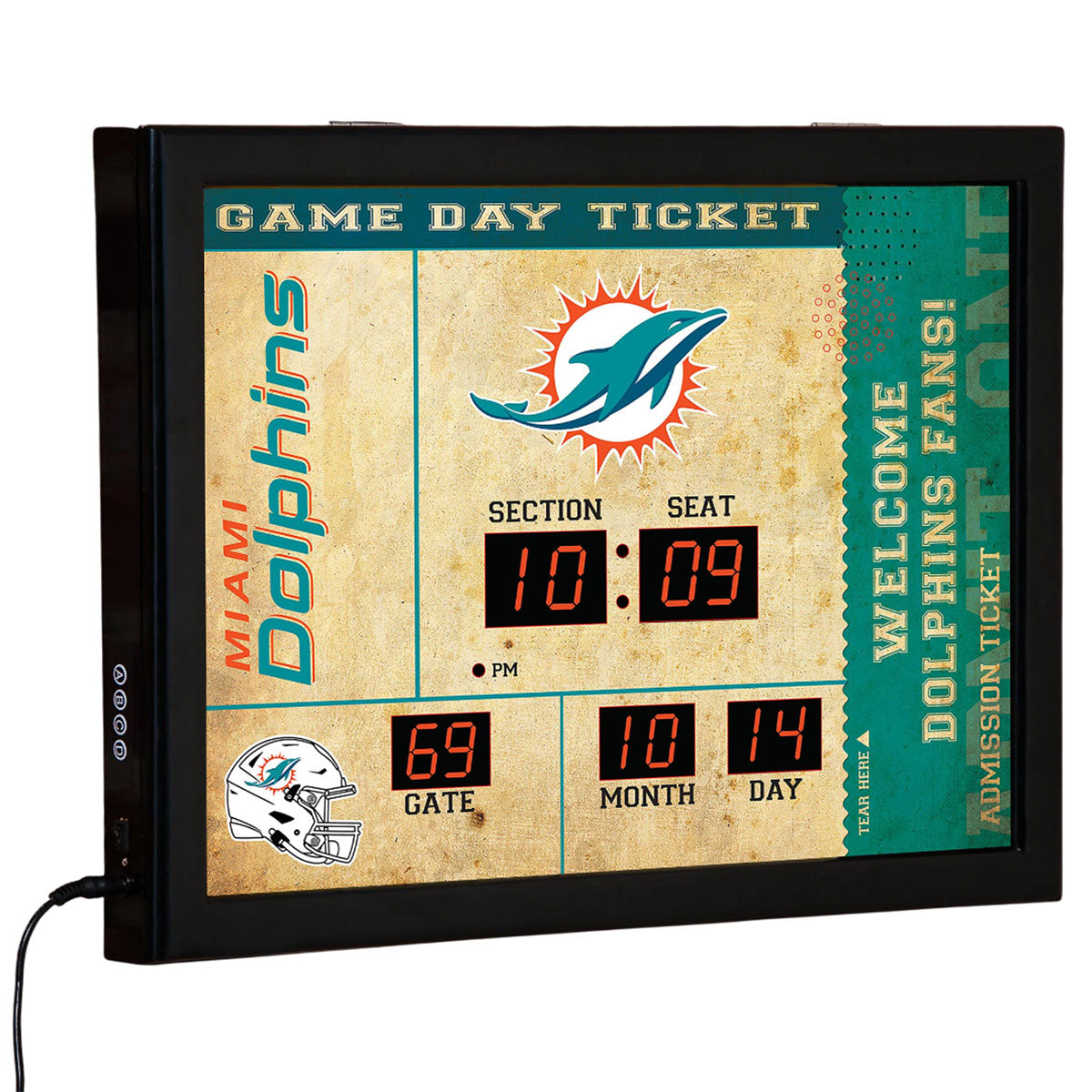 NFL Gameday Ticket Wandklok en Speaker
